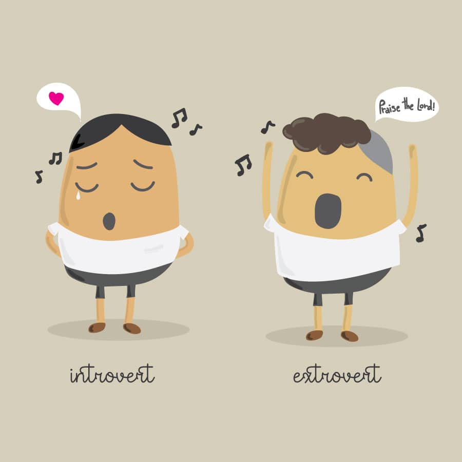 การนมัสการของ Introvert และ Extrovert 